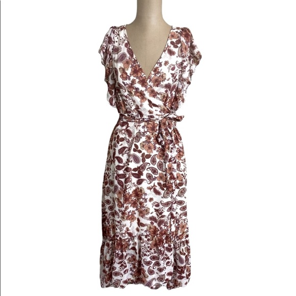 DREW Dresses Nwt Anthropologie Drew Vanilla Vintage Garden Wrap Dress Xs Poshmark